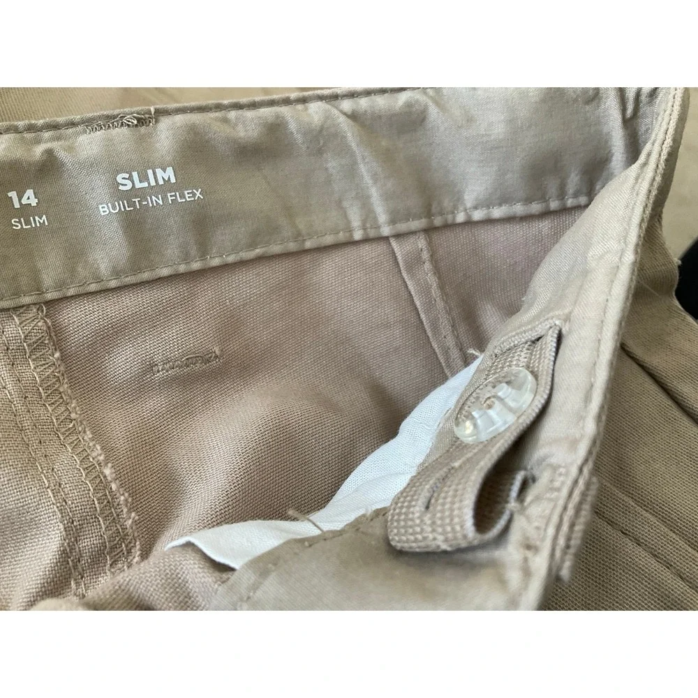 NWT Old Navy Uniform Pants Slim Built-In Flex - Boys Size 14 Slim